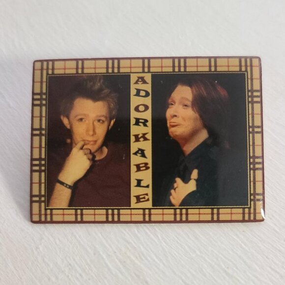 Clay Aiken Adorkable Vintage Lapel Pin - American Idol Singer Musician Fan Pin - Picture 2 of 4